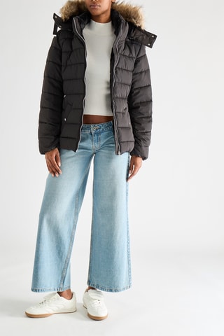 Gewatteerde Jas met Capuchon - Zwart