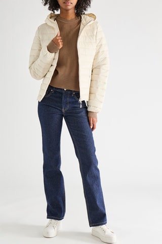 Gewatteerde Jas met Capuchon - Beige