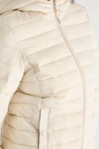 Gewatteerde Jas met Capuchon - Beige