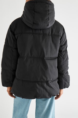 Gewatteerde Jas met Capuchon - Zwart