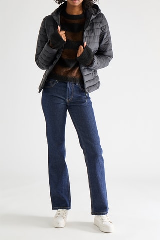 Gewatteerde Jas met Capuchon - Zwart