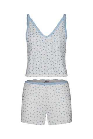 Pyjama - Hemelsblauw en Wit