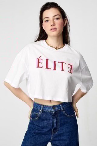 Cropped T-shirt Elite Wit