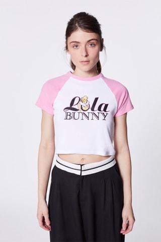 Cropped T-shirt Lola Bunny Space Jam Looney Tunes - Wit
