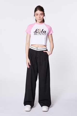 Cropped T-shirt Lola Bunny Space Jam Looney Tunes - Wit