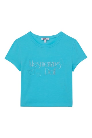 Cropped T-shirt - Turquoise