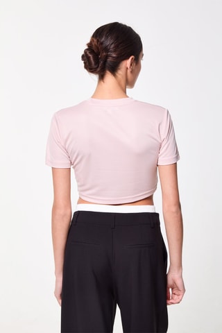 Cropped T-shirt - Lichtroze