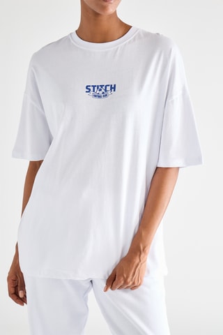 T-shirt Stitch Lilo en Stitch Disney - Wit