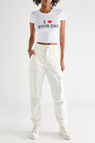 Cropped T-shirt - Wit