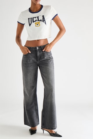 Crop Top University of California Los Angeles- Wit