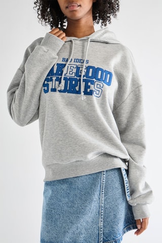 Sweater met Capuchon - Gemêleerd Grijs