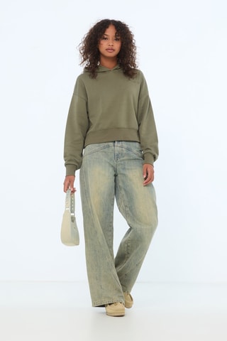 Sweater met capuchon - Groen