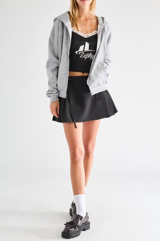 Sweater met Capuchon - Gemêleerd Grijs