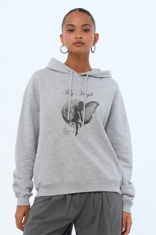 Sweater met capuchon - Grijs