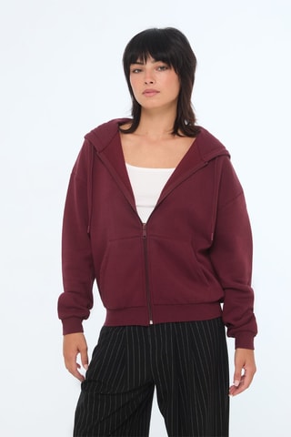 Sweater met capuchon - Bordeauxrood