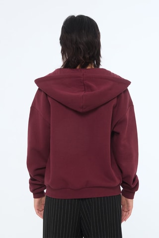 Sweater met capuchon - Bordeauxrood