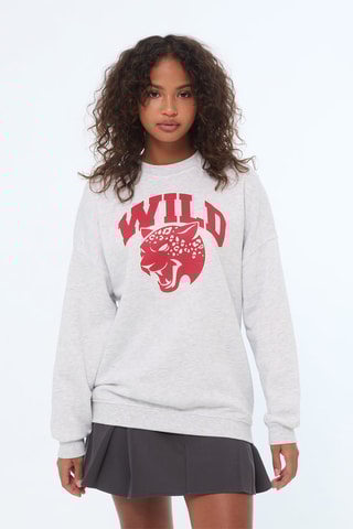 Sweater Oversized - Gemêleerd Grijs