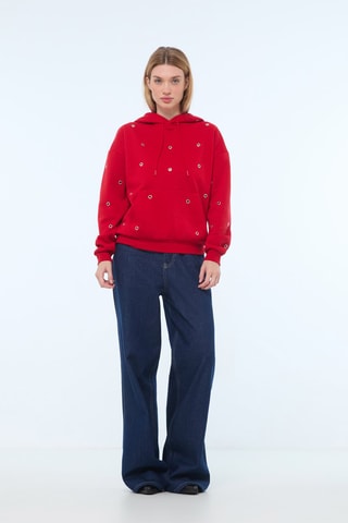 Sweater met Capuchon - Rood