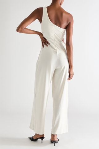 Asymmetrische Jumpsuit - Gebroken Wit