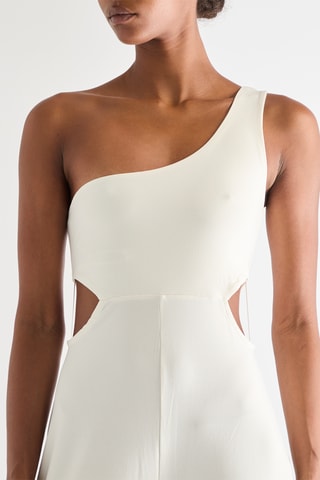 Asymmetrische Jumpsuit - Gebroken Wit