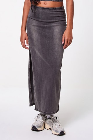 Lange Spijkerrok - Grijs