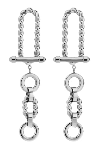 Pendientes Iconic Cable - Plateado