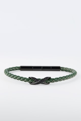 Pulsera Franco - Piel y chapado en ion negro