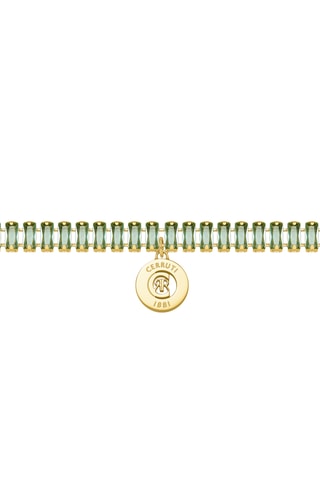 Pulsera Claudia Baguette - Chapado en oro amarillo y crisolitas