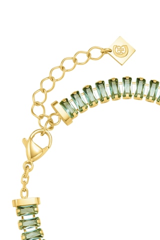 Pulsera Claudia Baguette - Chapado en oro amarillo y crisolitas