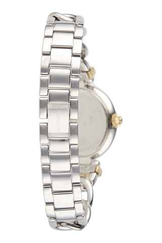 Reloj de cuarzo de acero Elettra - Plateado y dorado