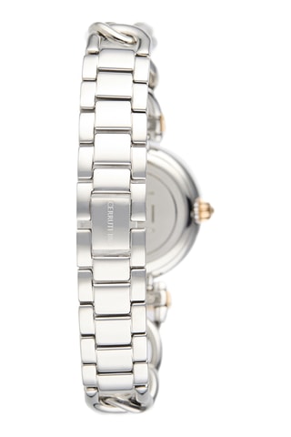 Reloj de cuarzo de acero Elettra - Plateado