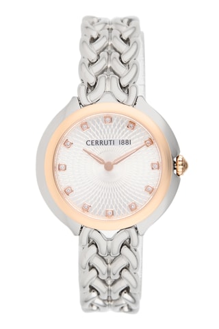 Reloj de cuarzo de acero Maira - Plateado