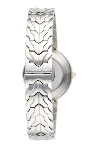 Reloj de cuarzo de acero Aurina - Plateado