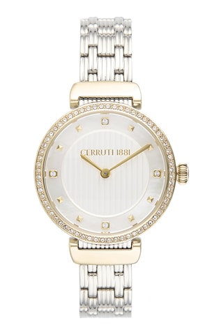 Reloj de cuarzo de acero Maira - Plateado