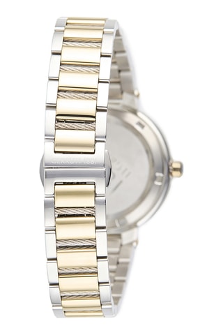 Reloj de cuarzo de acero Gardena - Plateado