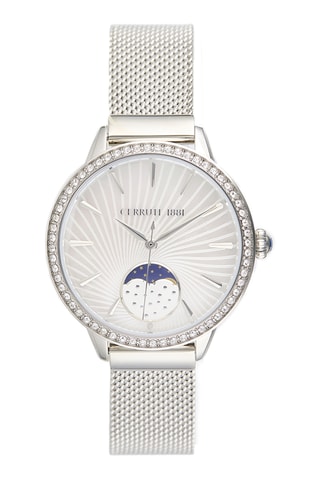 Reloj de cuarzo de acero Rosara - Plateado