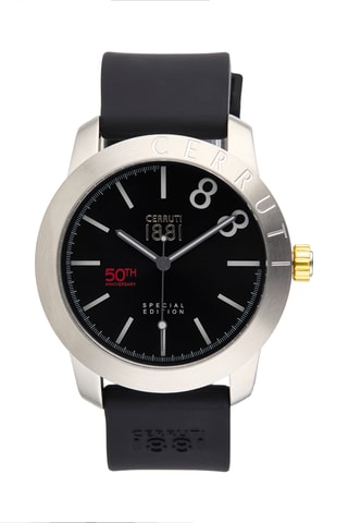 Reloj de cuarzo de caucho Lagonegro - Negro