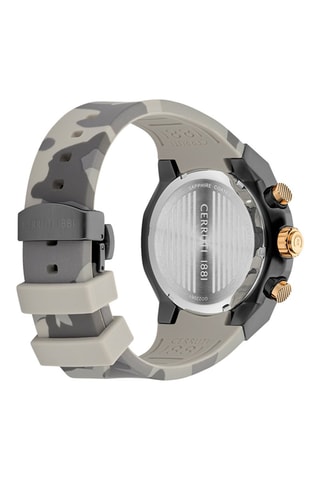 Reloj de cuarzo de silicona Lucardo - Cronógrafo - Gris y marrón