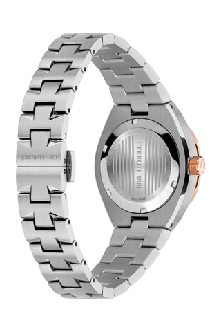 Reloj de cuarzo de acero Glizia - Plateado y rosa dorado