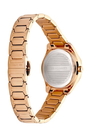 Reloj de cuarzo de acero Bretagna - Rosa dorado