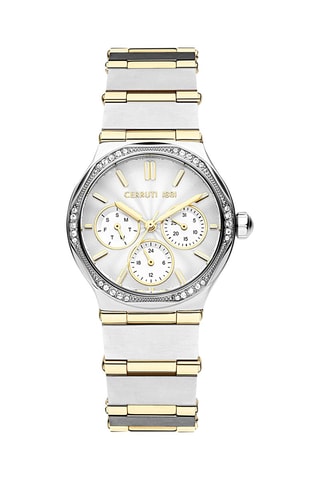 Reloj de cuarzo de acero Rendinara - Plateado y dorado