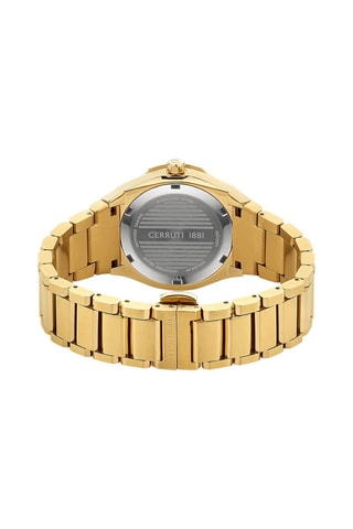 Reloj de cuarzo de acero Ruscello - Dorado y negro