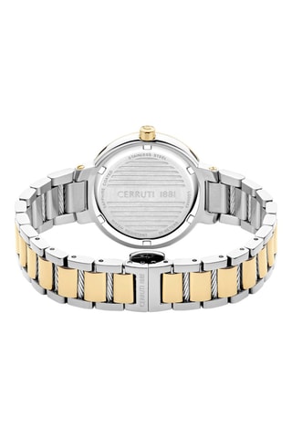 Reloj de cuarzo de acero Gardena - Dorado y plateado