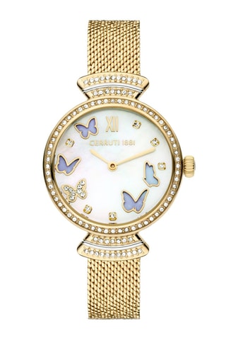 Reloj de cuarzo de acero Cerrisi - Dorado