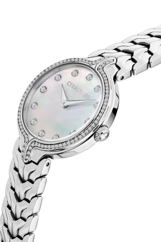 Reloj de cuarzo de acero - Plateado y rosa