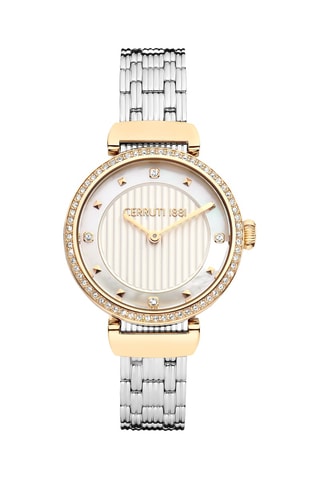 Reloj de cuarzo de acero - Plateado y dorado