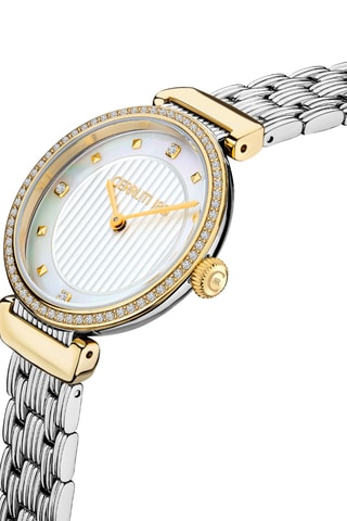 Reloj de cuarzo de acero - Plateado y dorado