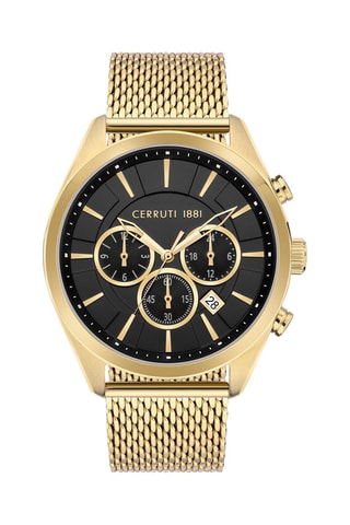 Reloj de cuarzo de acero Razzuolo - Cronógrafo - Dorado y negro