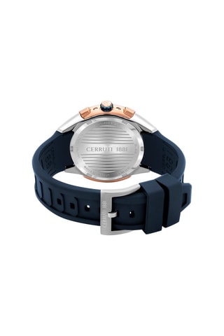 Reloj de cuarzo de silicona Monsoreto - Cronógrafo - Azul marino y plateado