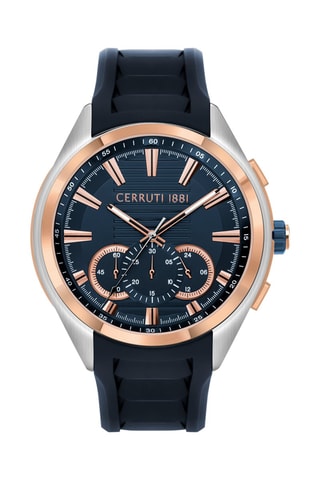 Reloj de cuarzo de silicona Monsoreto - Cronógrafo - Azul marino y plateado